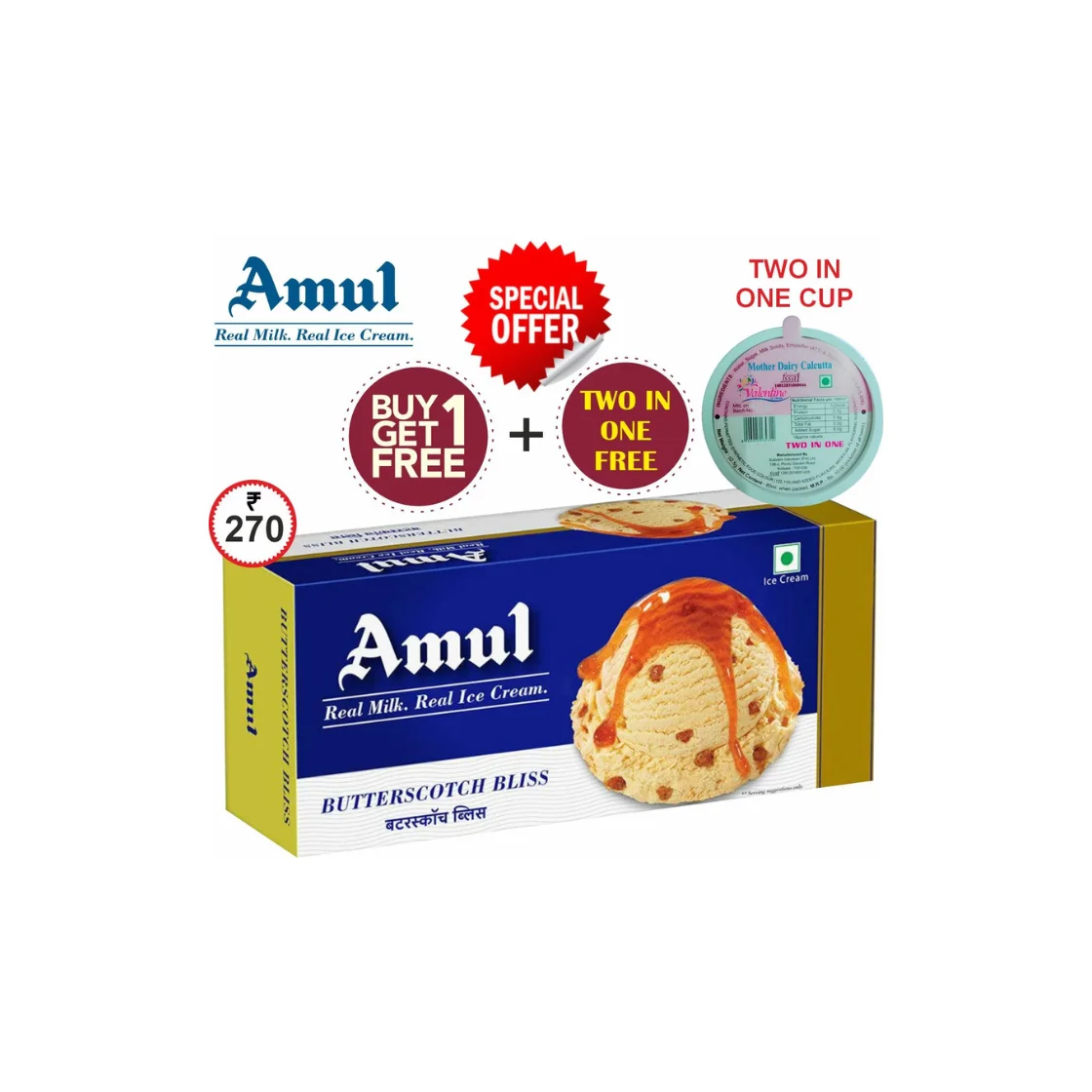 BUTTERSCOTCH BLISS + TWO IN ONE CUP